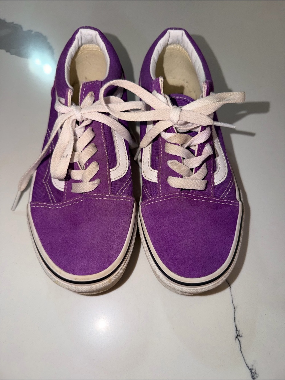 Kids Vans Purple Lace-Up Canvas Sneakers